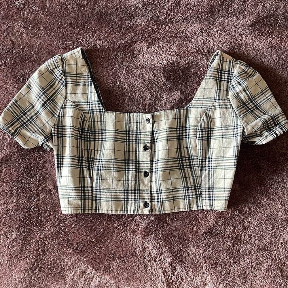 Urban renewal remnants femme plaid crop top - Picture 1 of 6
